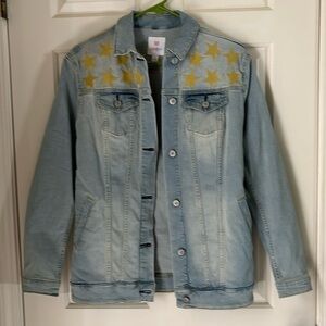 Light Wash Denim Jacket with Stars - BNWT - S